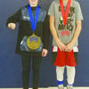 TOP FINISHERS: Jaxson Murray placed first and Tommy Miller took second at the annual national youth wrestling tournament hosted by Texas USA wrestling south region.