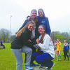 400-METER CHAMPS: Alsyssa Cox, Anna Melton, Molly Koons and Elaina Kuhlman combined to win the 400-meter relay at Sulphur on April 6. The Marlow girls as a team won first place at the meet with 132 points as they ran away from the rest of the field. The Lady Outlaws placed 15th on April 13 at a meet in Marietta. The boys were 12th.