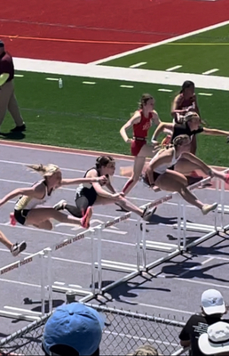 Marlow High School senior Kendall Kizarr placed 7th in the 100 m hurdles with a time of 17.07 at the OSSAA State Track &amp; Field meet, Friday, May 5, and Saturday, May 6, 2023. Photos Submitted by Coach Tammy Miller