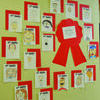 Self-portraits line the halls of Marlow Elementary for Red Ribbon Week.