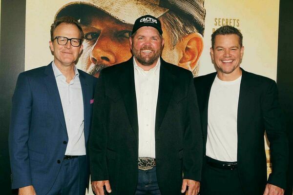 Tom McCarthy, Kenny Baker, and Matt Damon on the red carpet at the premiere of the film “Stillwater” in New York City on Monday.

Photo courtesy of Kenny Baker