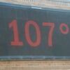 HOT ONE IN MARLOW: A bank’s temperature sign gives the bad news as temperatures have been going over 100 degrees.